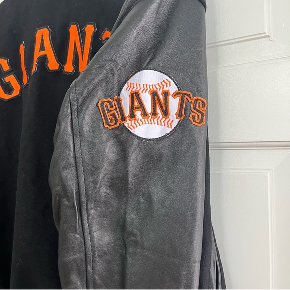 NEW Leather Jacket with Giants logos - Picture 4 of 5
